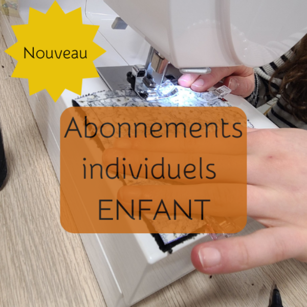 Abonnement cours de couture enfant